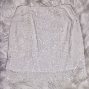 white lace skirt